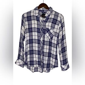 Rails Hunter Plaid Button Down Long Sleeve Shirt Grunge Chore Utility‎ Women S